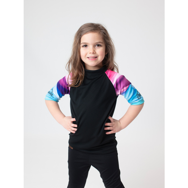  IceDress Drexiss dětské funkční CoolMax triko SHAPES - PINK krátký rukáv