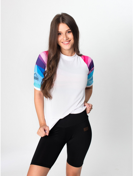 IceDress Drexiss dámské funkční tričko ULTRALIGHT - SHAPES PINK krátký rukáv
