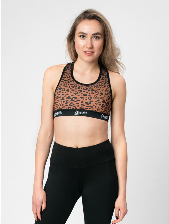 IceDress Drexiss sportovní podprsenka LEOPARD