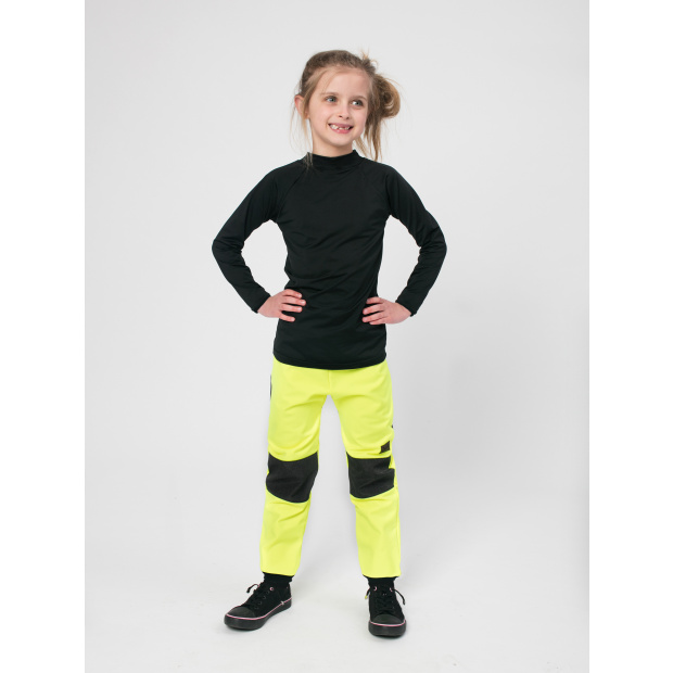  IceDress Drexiss softshellové kalhoty NEON YELLOW-GREY - ZATEPLENÉ