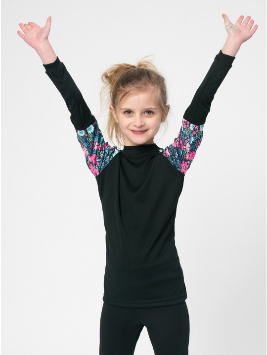 IceDress Drexiss dětské funkční CoolMax triko TINY FLOWERS dlouhý rukáv