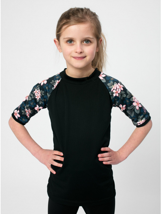 IceDress Drexiss dětské funkční CoolMax triko MOON FLOWERS krátký rukáv