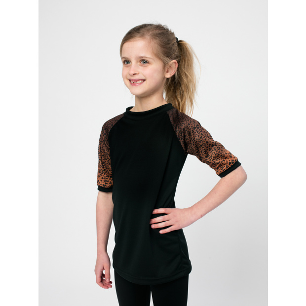  IceDress Drexiss dětské funkční CoolMax triko LEOPARD krátký rukáv