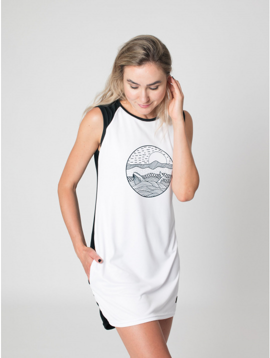IceDress Drexiss funkční CoolMax šaty WHITE/BLACK - WHALE