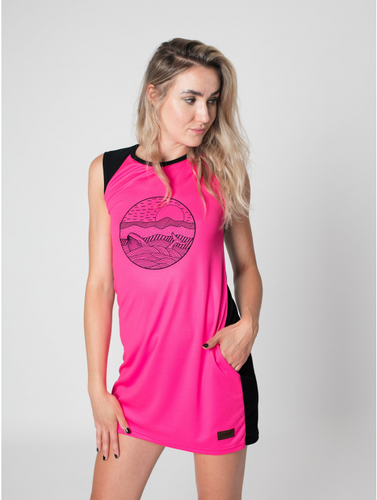 IceDress Drexiss funkční CoolMax šaty PINK/BLACK - WHALE