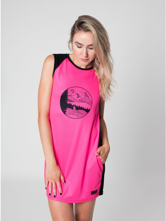 IceDress Drexiss funkční CoolMax šaty PINK/BLACK - WOLF