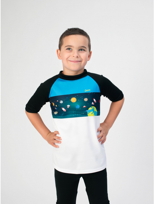 IceDress Drexiss dětské funkční CoolMax triko STRIPE - UNIVERSE krátký rukáv