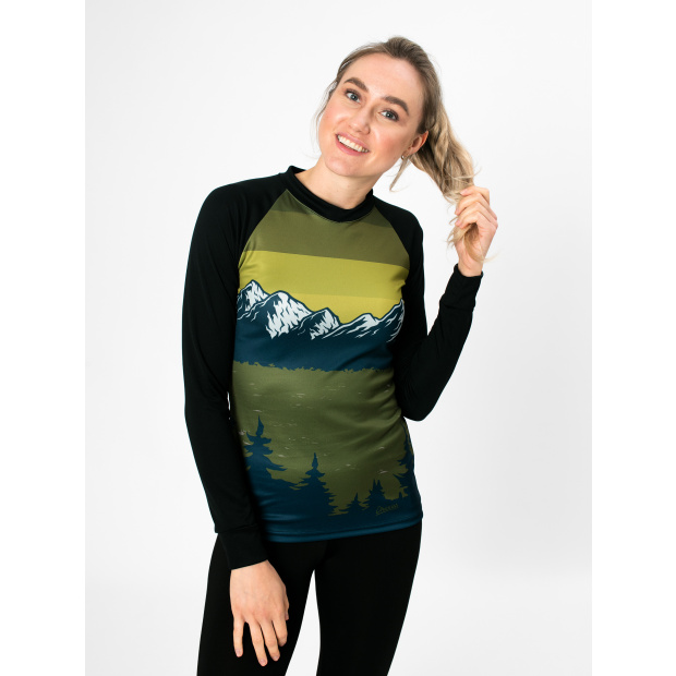  IceDress Drexiss FULL MOUNTAINS - OLIVE COOLMAX dlouhý rukáv