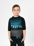  IceDress Drexiss FULL MOUNTAINS - PETROL COOLMAX krátký rukáv