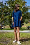  IceDress Drexiss dámské podzimní šaty SOFIE DARK BLUE