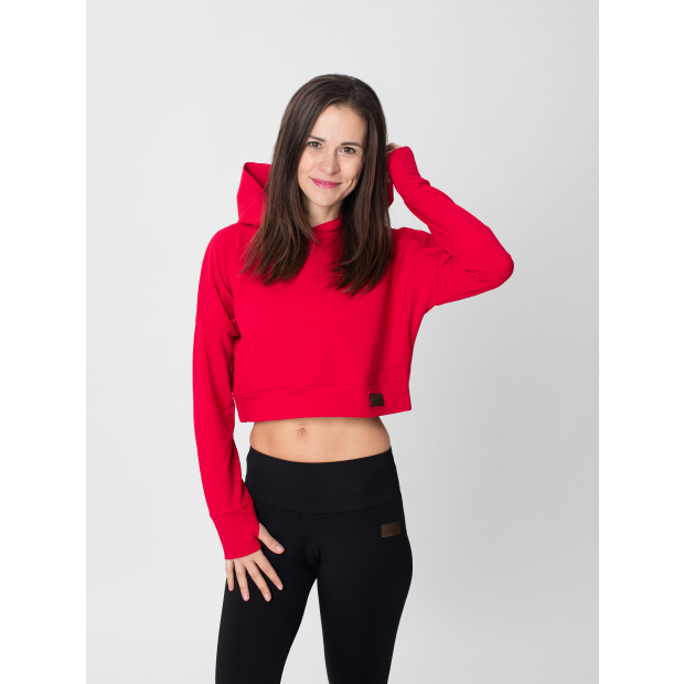  IceDress Drexiss dámská crop top mikina YAYA LONG - RED