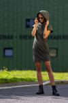  IceDress Drexiss dámské šaty SARAH DARK KHAKI