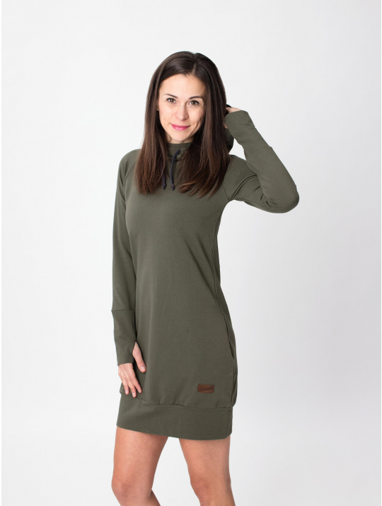 IceDress Drexiss dámské MIKINOŠATY DARK KHAKI