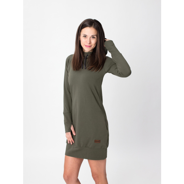  IceDress Drexiss dámské MIKINOŠATY DARK KHAKI