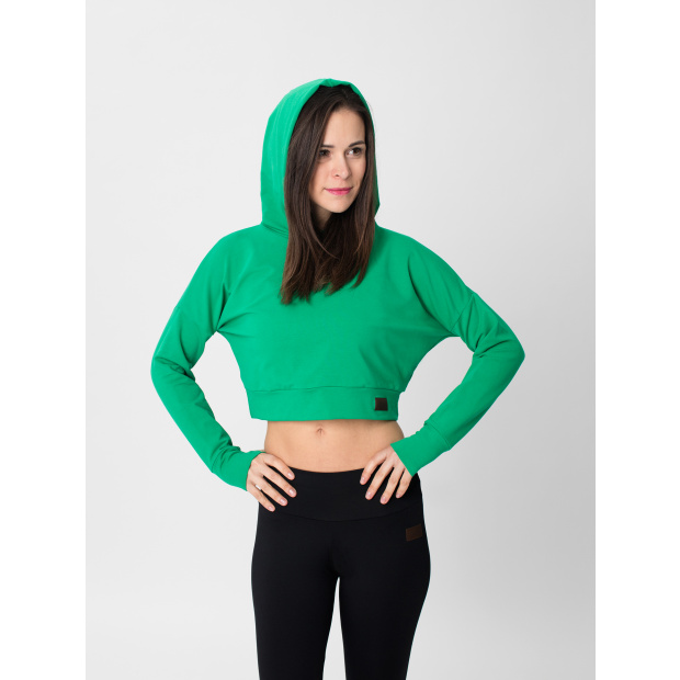  IceDress Drexiss dámská crop top mikina YAYA LONG - GREEN