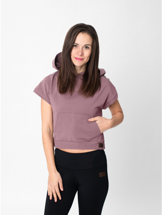 IceDress Drexiss dámská crop top mikina YAYA - OLD VIOLET