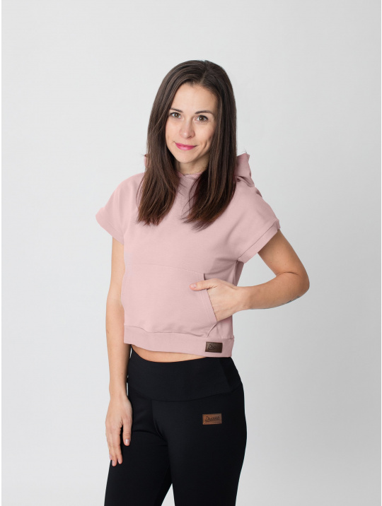 IceDress Drexiss dámská crop top mikina YAYA - OLD PINK