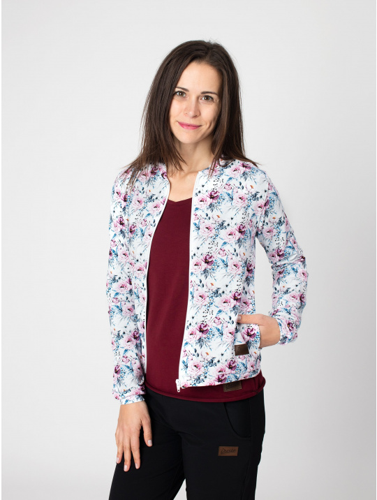 IceDress Drexiss BOMBER - VIOLET FLOWERS