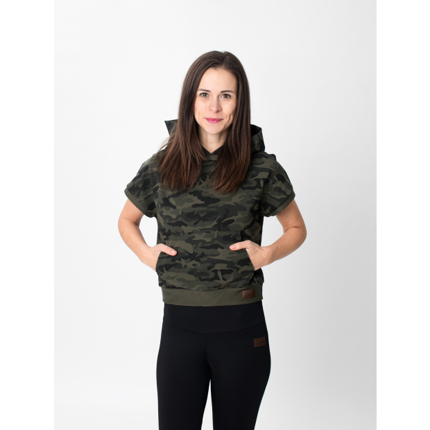  IceDress Drexiss dámská crop top mikina YAYA - ARMY