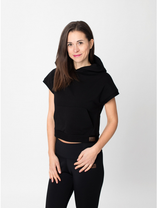 IceDress Drexiss dámská crop top mikina YAYA - BLACK