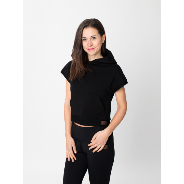  IceDress Drexiss dámská crop top mikina YAYA - BLACK