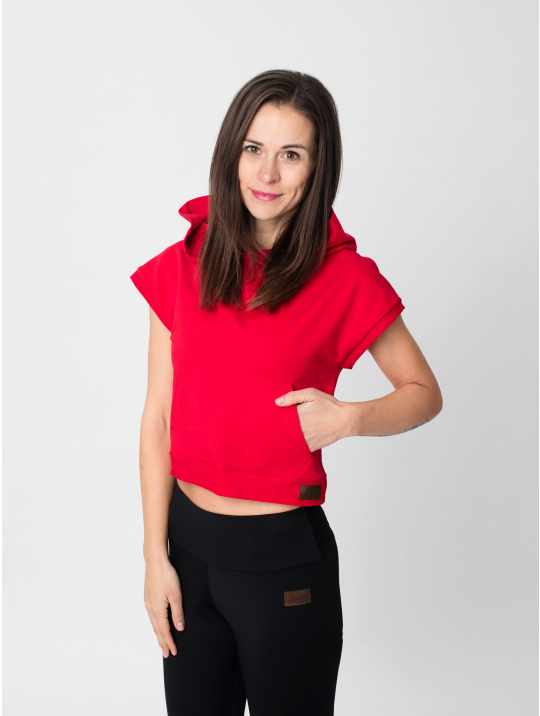 IceDress Drexiss dámská crop top mikina YAYA - RED