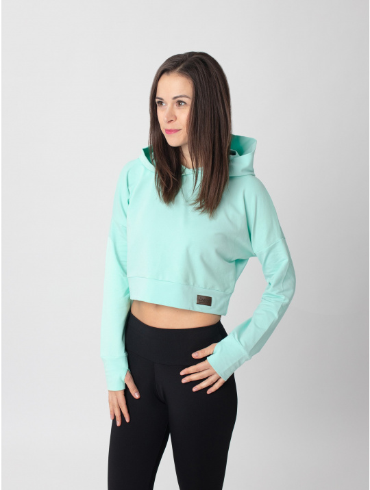 IceDress Drexiss dámská crop top mikina YAYA LONG - MINT