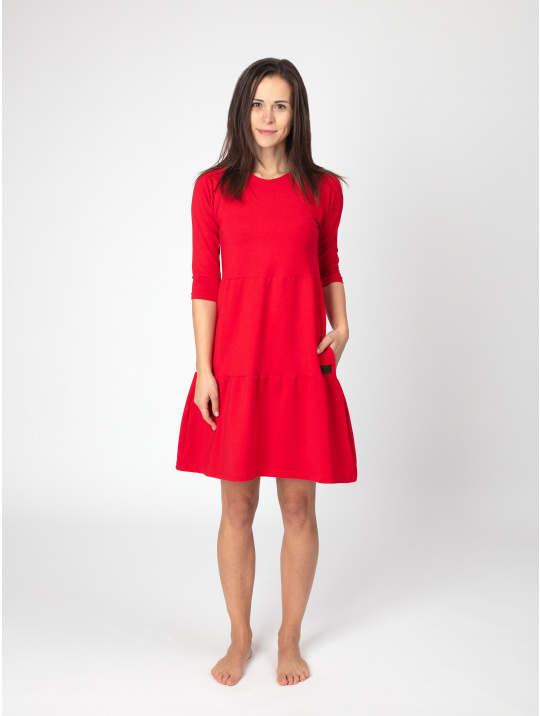 IceDress Drexiss dámské podzimní šaty SOFIE RED