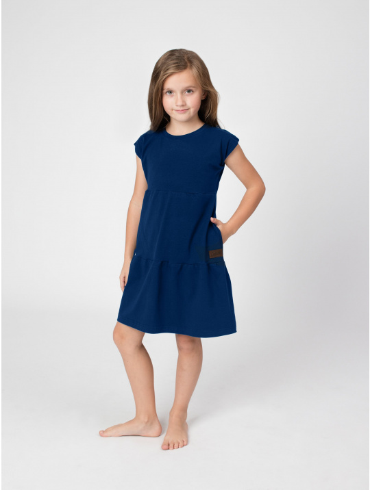 IceDress Drexiss dětské letní šaty SOFIE DARK BLUE