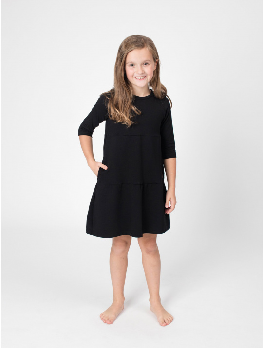 IceDress Drexiss dětské podzimní šaty SOFIE BLACK