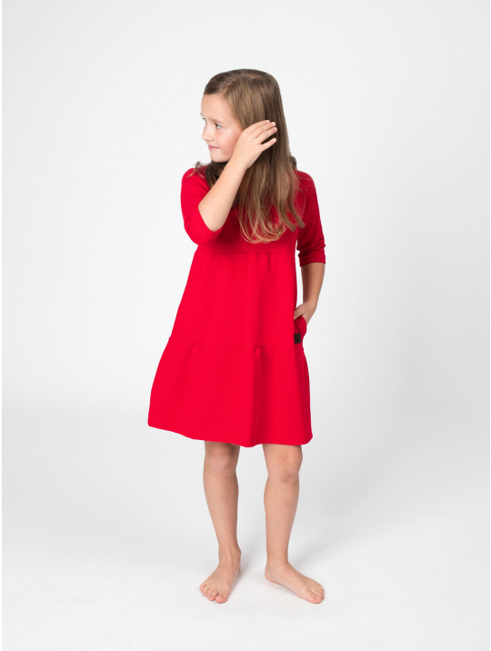 IceDress Drexiss dětské podzimní šaty SOFIE RED