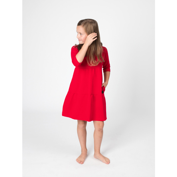  IceDress Drexiss dětské podzimní šaty SOFIE RED