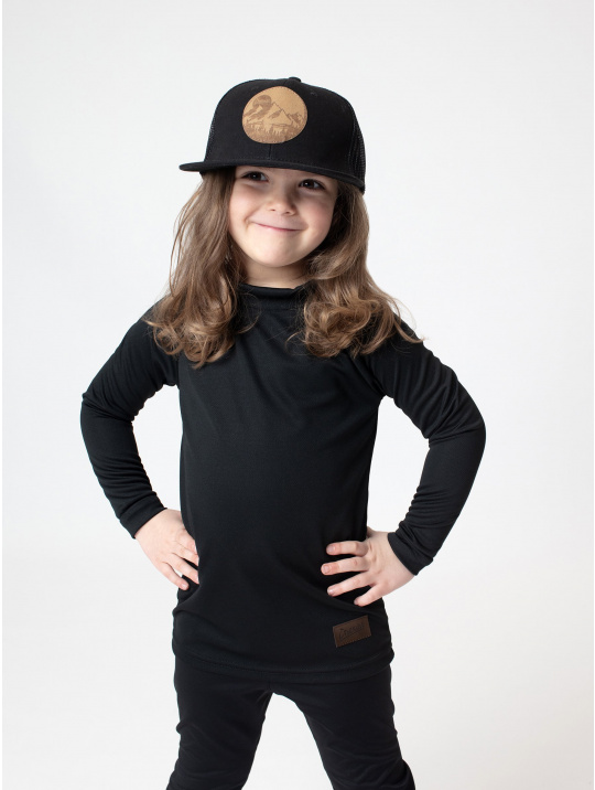 IceDress Drexiss dětské funkční CoolMax triko BLACK  dlouhý rukáv