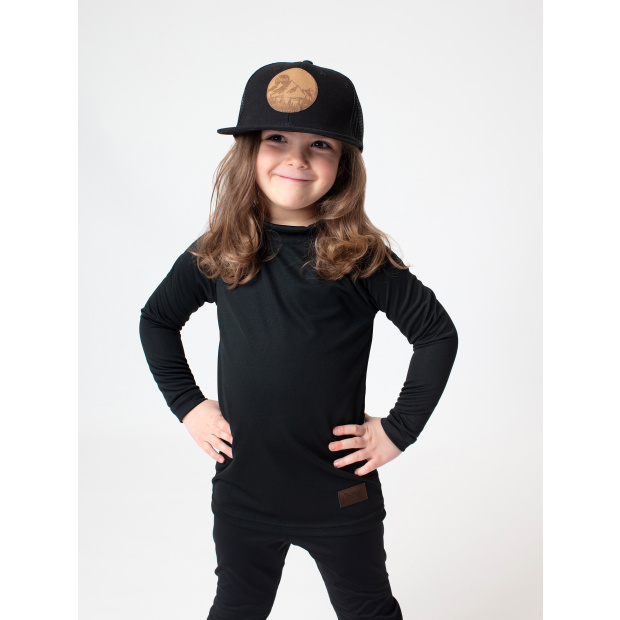  IceDress Drexiss dětské funkční CoolMax triko BLACK dlouhý rukáv