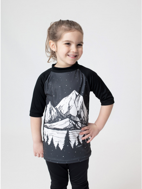 IceDress Drexiss dětské funkční CoolMax triko FOLLOW THE MOUNTAINS  krátký rukáv