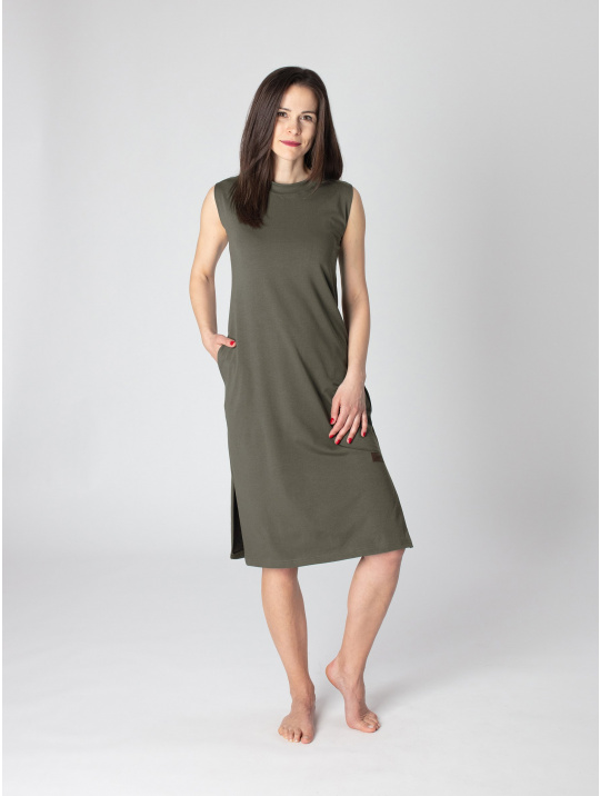 IceDress Drexiss maxišaty DARK KHAKI