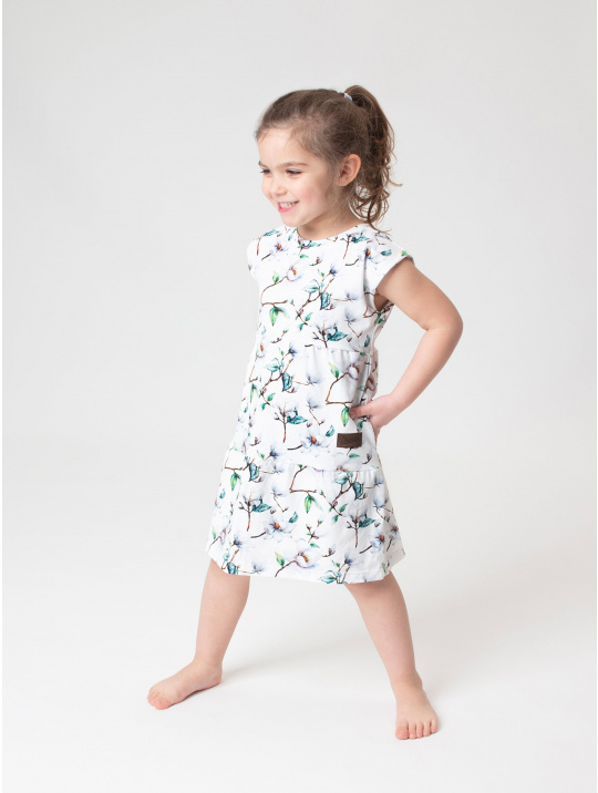 IceDress Drexiss dětské letní šaty SOFIE WHITE FLOWERS