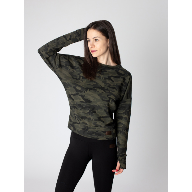  IceDress Drexiss dámská mikina YOGA MESH - ARMY