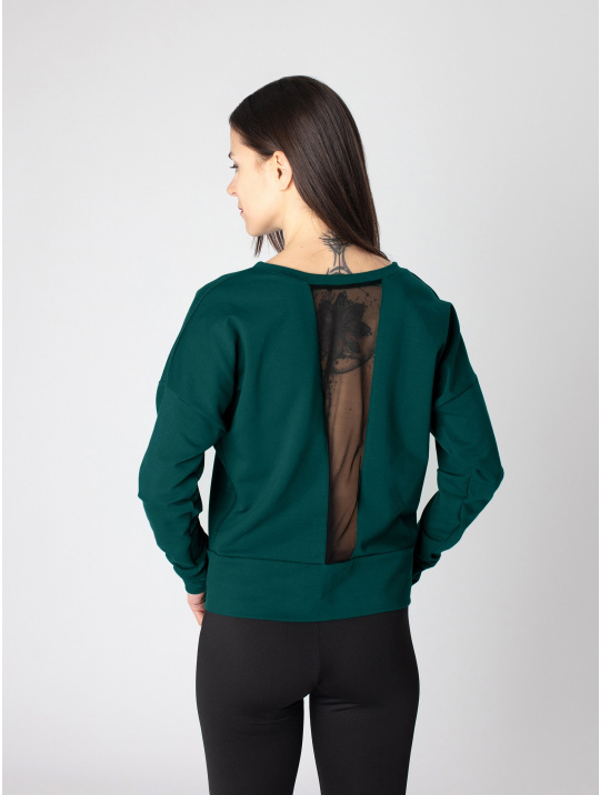 IceDress Drexiss dámská mikina YOGA MESH - DARK GREEN