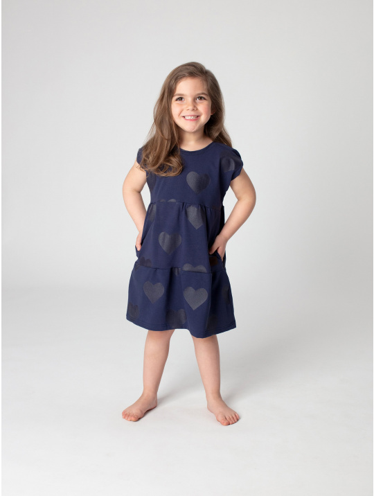 IceDress Drexiss dětské letní šaty SOFIE BLUE HEARTS