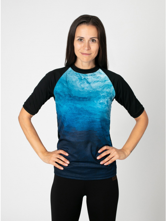 IceDress Drexiss dámské funkční CoolMax tričko OCEAN krátký rukáv