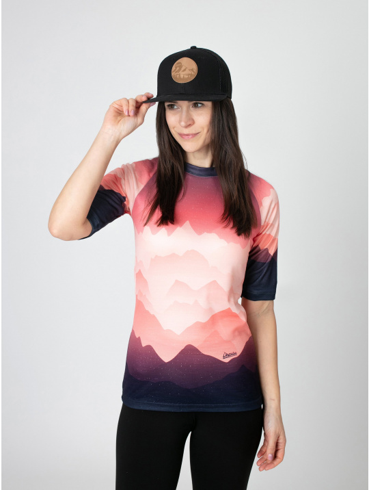 IceDress Drexiss dámské funkční CoolMax tričko ALL SUNSET krátký rukáv