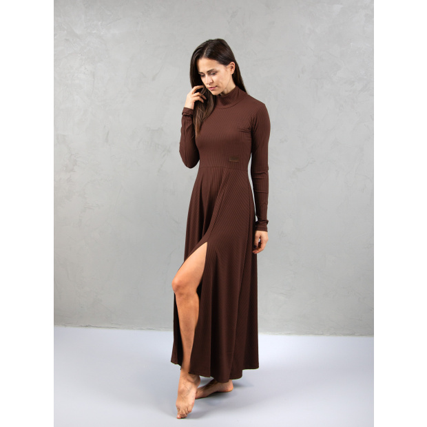  IceDress Drexiss šaty AURI LONG SPRING COFFEE
