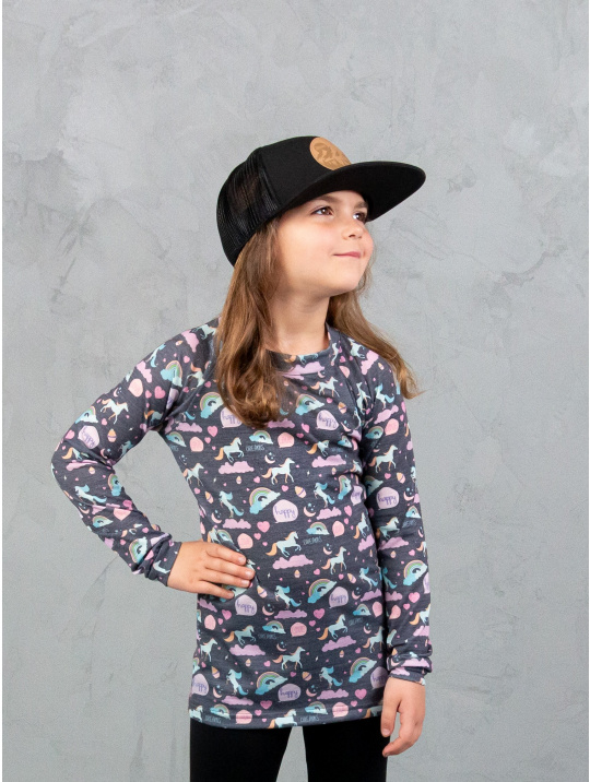 IceDress Drexiss ALL MOON UNICORNS MERINO ACTIVE dlouhý rukáv