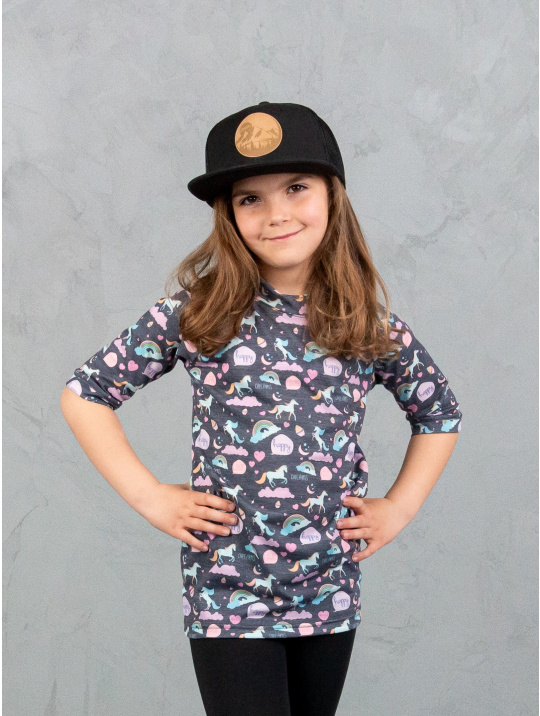 IceDress Drexiss ALL MOON UNICORNS MERINO ACTIVE krátký rukáv