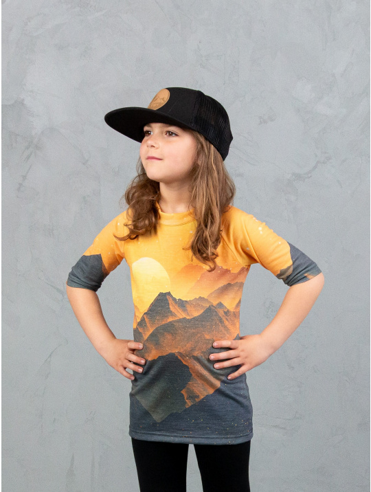 IceDress Drexiss ALL SUNSET YELLOW MERINO ACTIVE krátký rukáv
