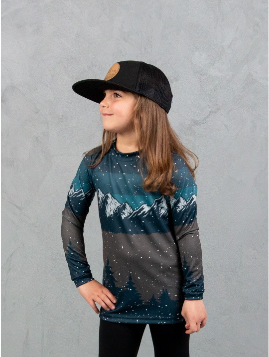 IceDress Drexiss ALL MOUNTAINS PETROL COOLMAX dlouhý rukáv