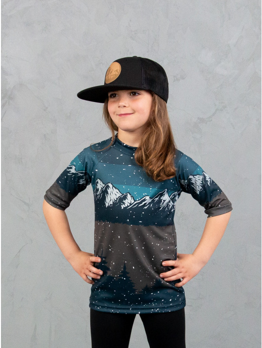 IceDress Drexiss ALL MOUNTAINS PETROL COOLMAX krátký rukáv