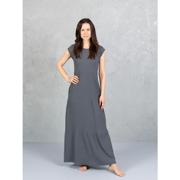  IceDress Drexiss šaty SOFIE SILK MAXI ANTRACIT