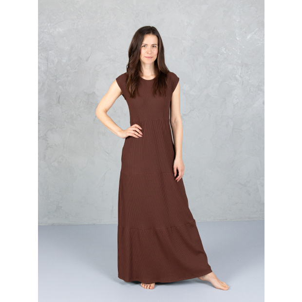  IceDress Drexiss šaty SOFIE SILK MAXI COFFEE